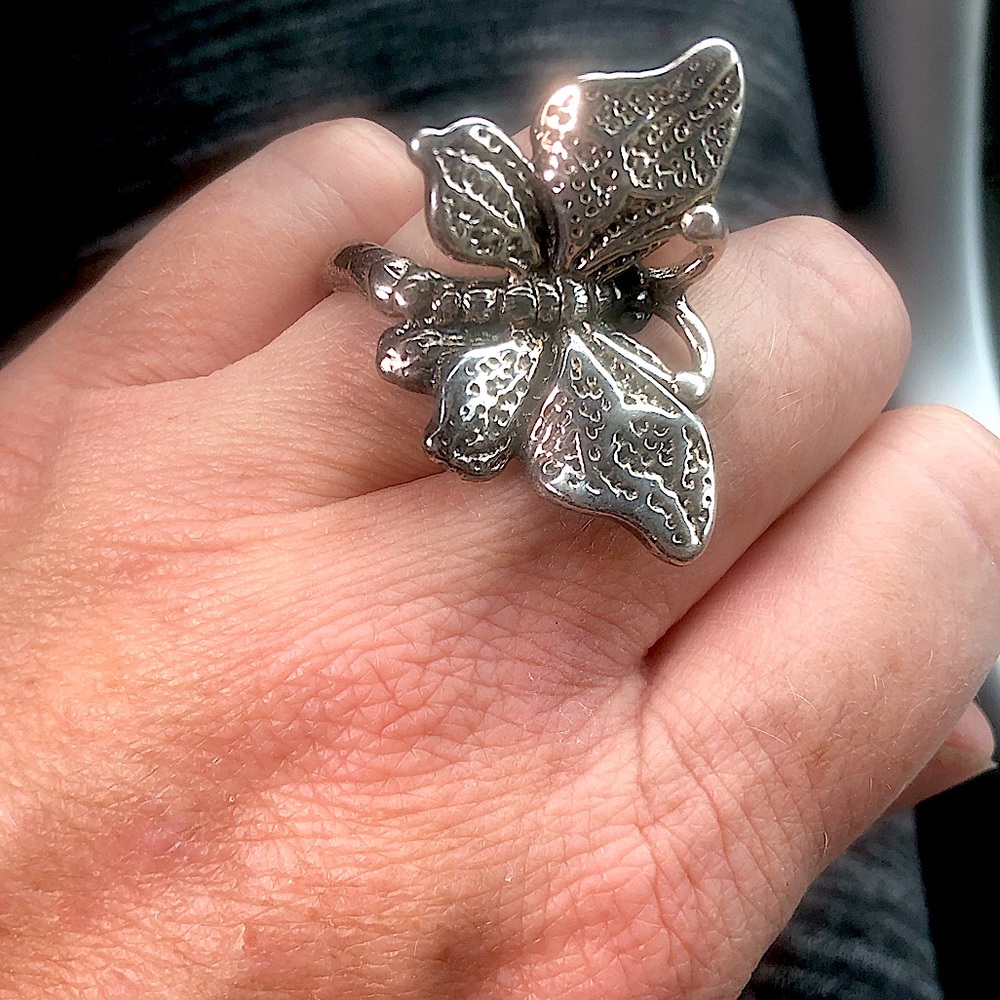 Sterling Silver Butterfly Cocktail Ring